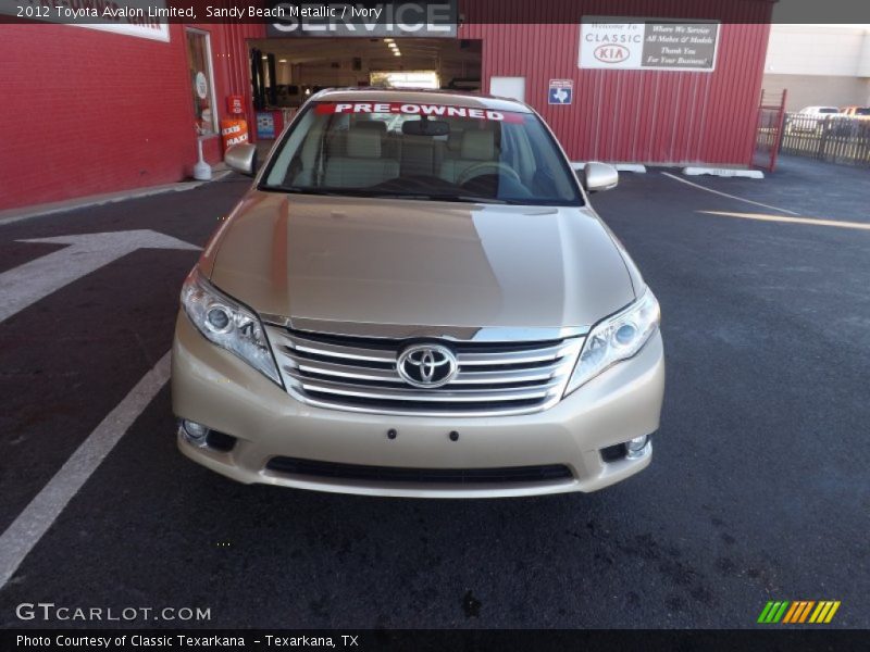Sandy Beach Metallic / Ivory 2012 Toyota Avalon Limited