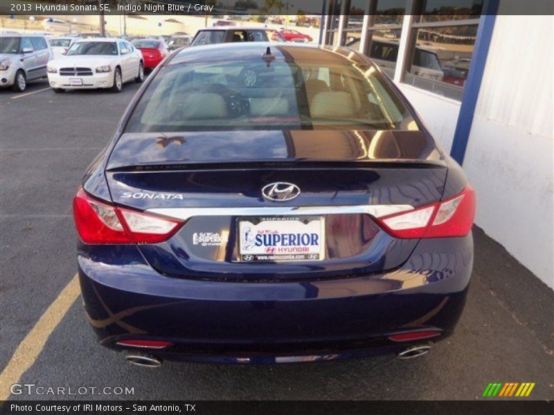 Indigo Night Blue / Gray 2013 Hyundai Sonata SE