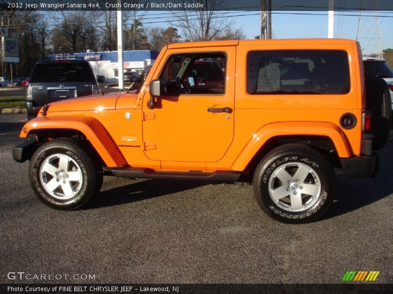 Crush Orange / Black/Dark Saddle 2012 Jeep Wrangler Sahara 4x4