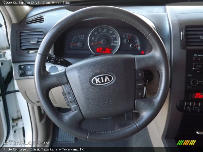 Clear White / Beige 2009 Kia Borrego LX V6