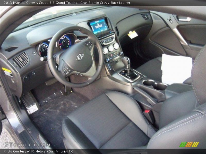 Black Leather Interior - 2013 Genesis Coupe 3.8 Grand Touring 