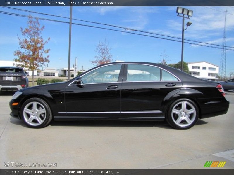 Black / Cashmere/Savanna 2008 Mercedes-Benz S 550 Sedan