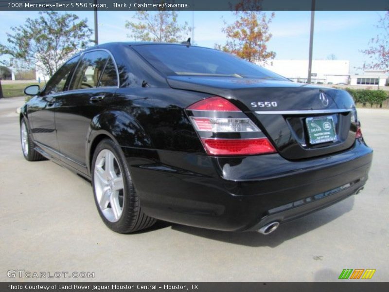 Black / Cashmere/Savanna 2008 Mercedes-Benz S 550 Sedan