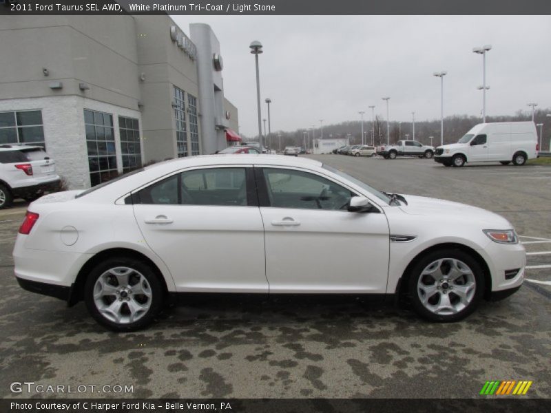 White Platinum Tri-Coat / Light Stone 2011 Ford Taurus SEL AWD