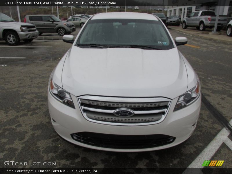 White Platinum Tri-Coat / Light Stone 2011 Ford Taurus SEL AWD