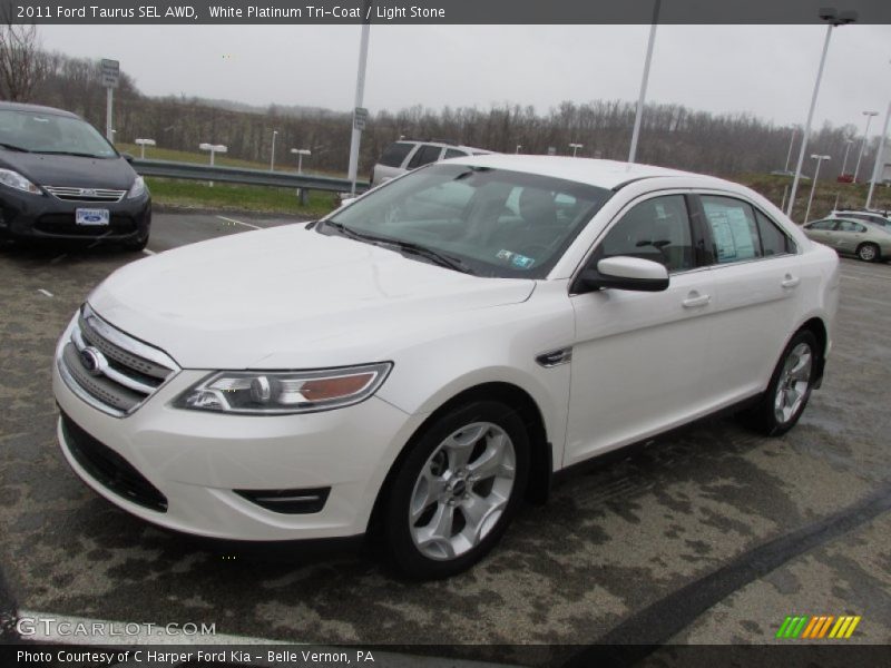 White Platinum Tri-Coat / Light Stone 2011 Ford Taurus SEL AWD