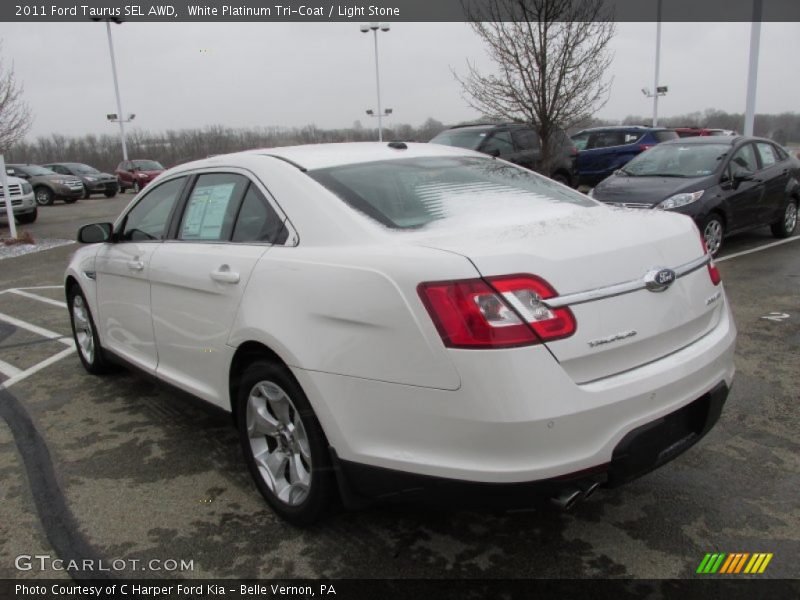 White Platinum Tri-Coat / Light Stone 2011 Ford Taurus SEL AWD