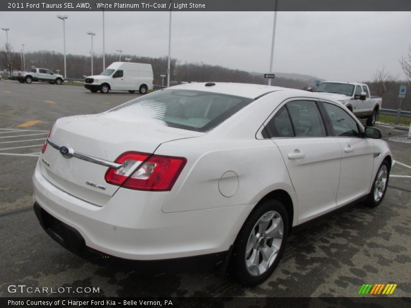 White Platinum Tri-Coat / Light Stone 2011 Ford Taurus SEL AWD