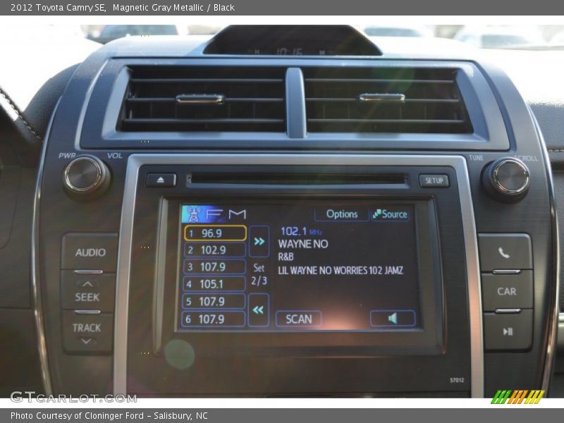 Magnetic Gray Metallic / Black 2012 Toyota Camry SE