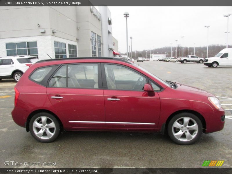 Volcanic Red / Beige 2008 Kia Rondo LX V6