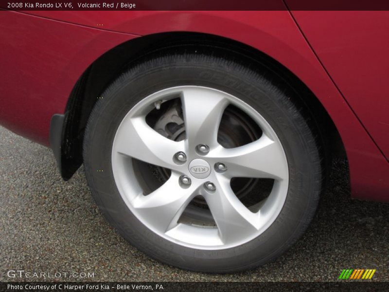 Volcanic Red / Beige 2008 Kia Rondo LX V6