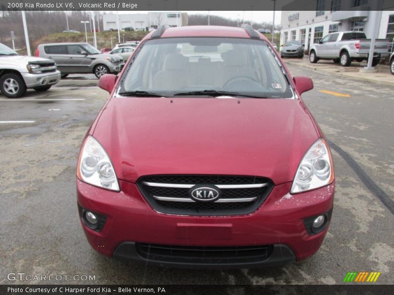 Volcanic Red / Beige 2008 Kia Rondo LX V6