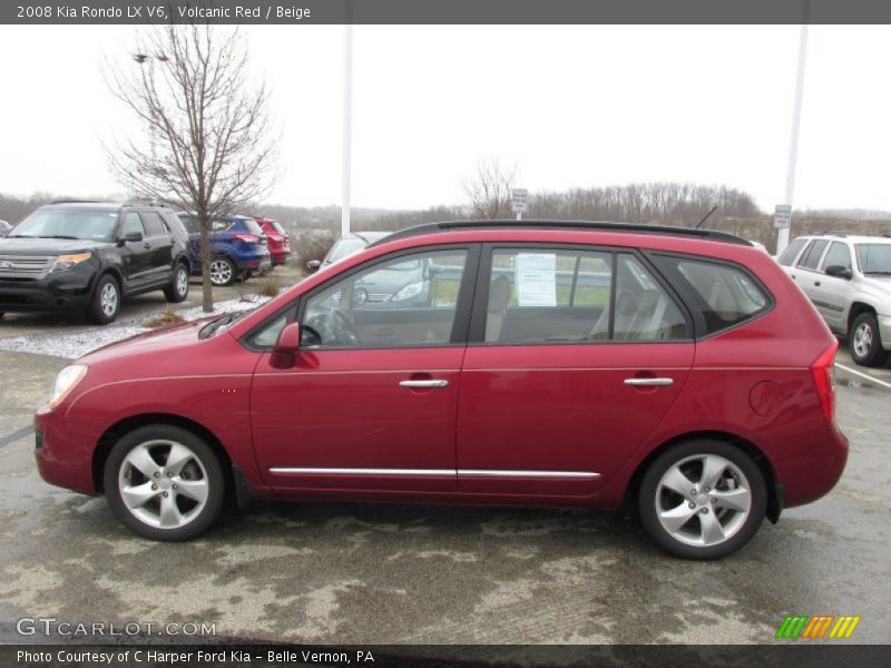 Volcanic Red / Beige 2008 Kia Rondo LX V6