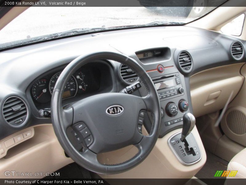 Volcanic Red / Beige 2008 Kia Rondo LX V6