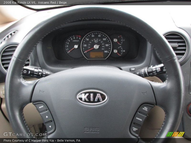Volcanic Red / Beige 2008 Kia Rondo LX V6