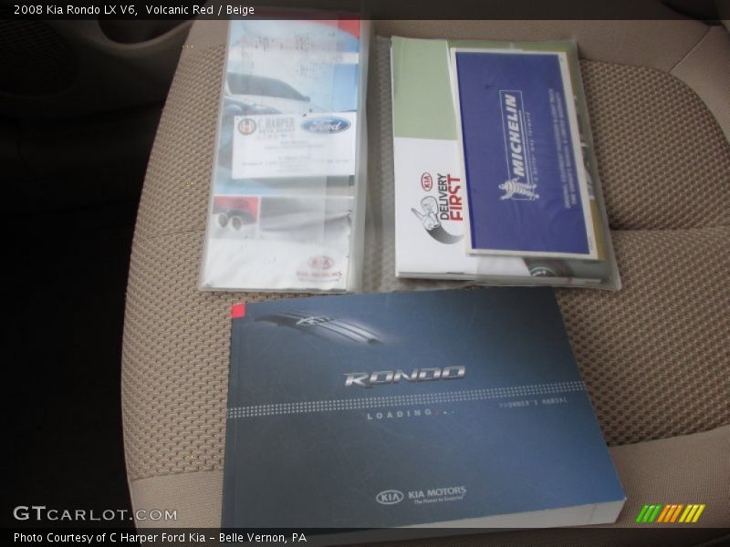 Volcanic Red / Beige 2008 Kia Rondo LX V6