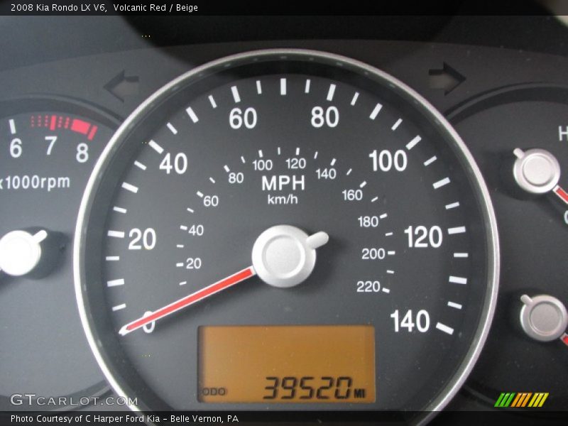 Volcanic Red / Beige 2008 Kia Rondo LX V6