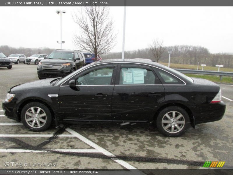 Black Clearcoat / Medium Light Stone 2008 Ford Taurus SEL