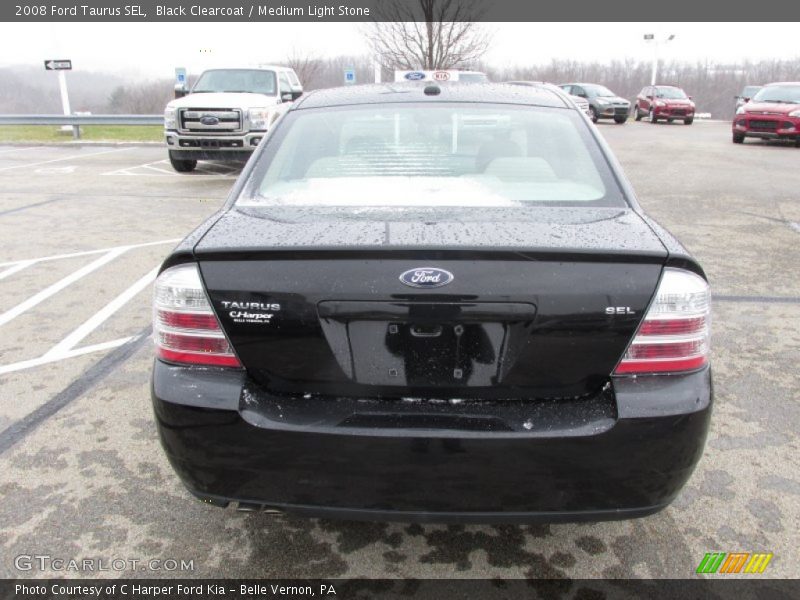 Black Clearcoat / Medium Light Stone 2008 Ford Taurus SEL