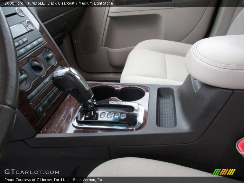 Black Clearcoat / Medium Light Stone 2008 Ford Taurus SEL