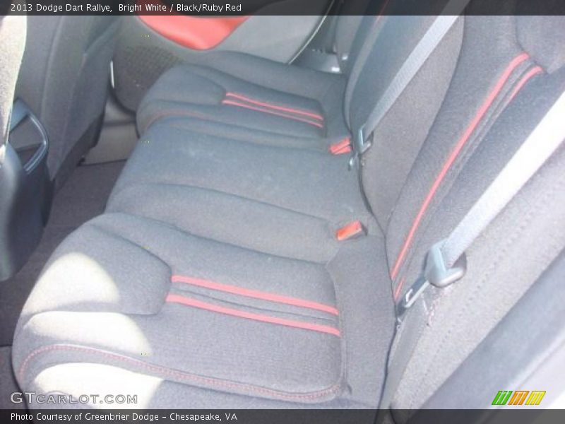 Bright White / Black/Ruby Red 2013 Dodge Dart Rallye