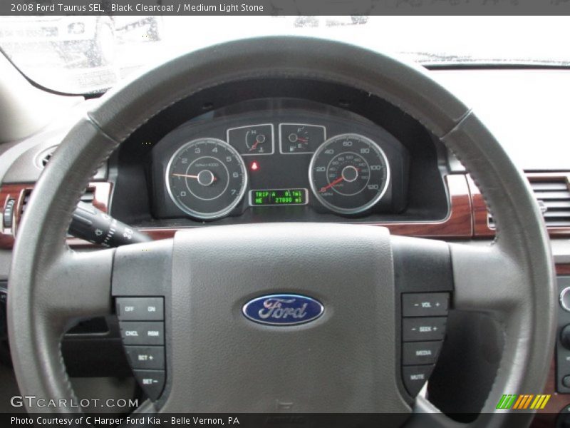 Black Clearcoat / Medium Light Stone 2008 Ford Taurus SEL