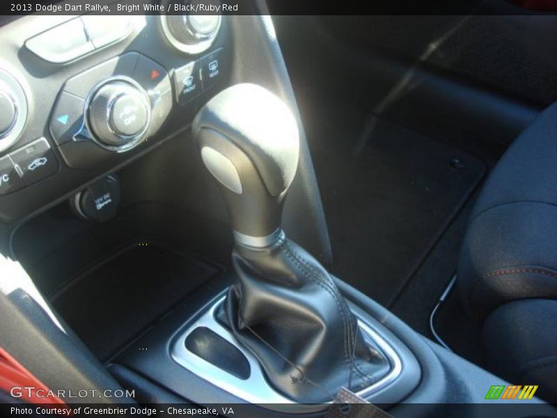 Bright White / Black/Ruby Red 2013 Dodge Dart Rallye