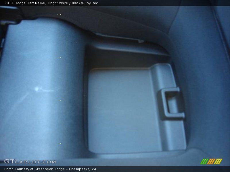 Bright White / Black/Ruby Red 2013 Dodge Dart Rallye