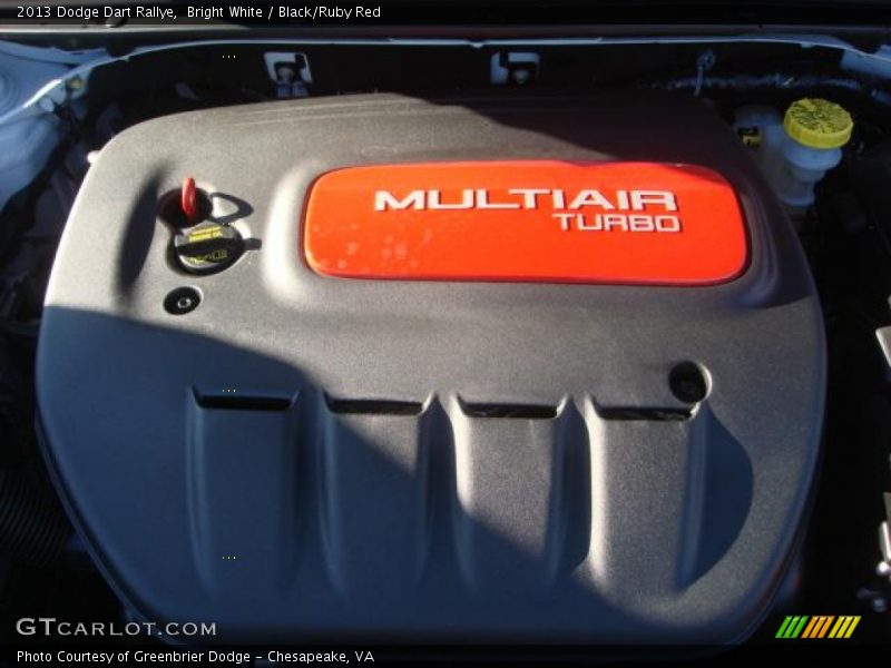 Bright White / Black/Ruby Red 2013 Dodge Dart Rallye