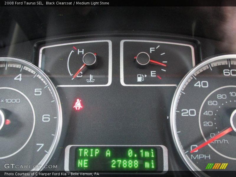 Black Clearcoat / Medium Light Stone 2008 Ford Taurus SEL