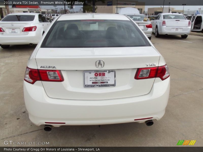 Premium White Pearl / Ebony 2010 Acura TSX Sedan