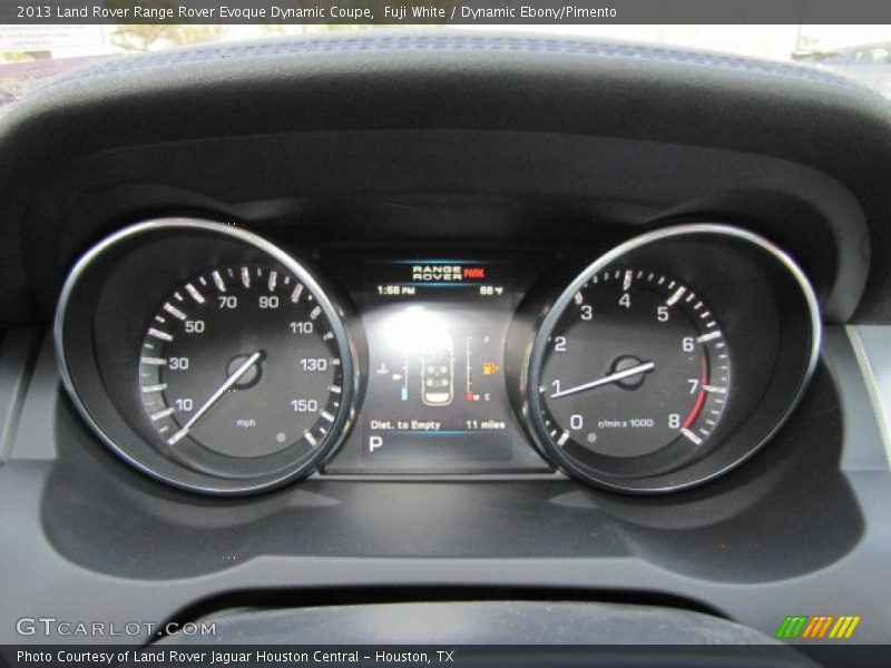  2013 Range Rover Evoque Dynamic Coupe Dynamic Coupe Gauges
