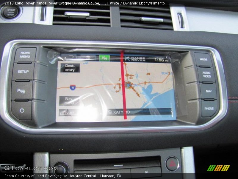 Navigation of 2013 Range Rover Evoque Dynamic Coupe