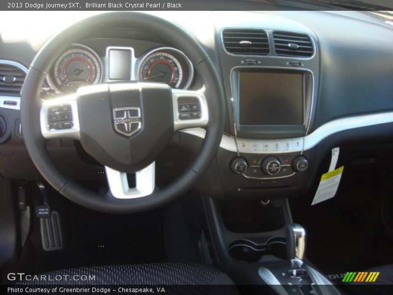 Brilliant Black Crystal Pearl / Black 2013 Dodge Journey SXT
