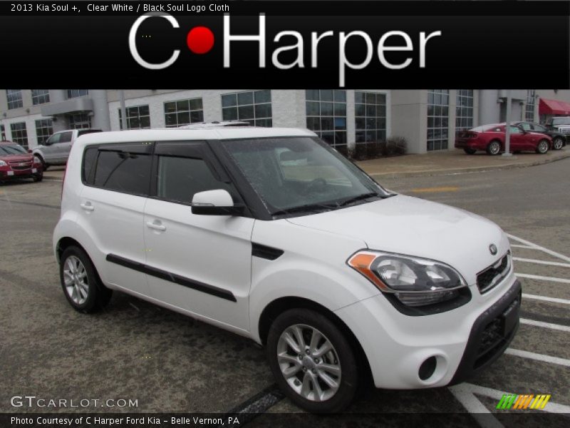 Clear White / Black Soul Logo Cloth 2013 Kia Soul +
