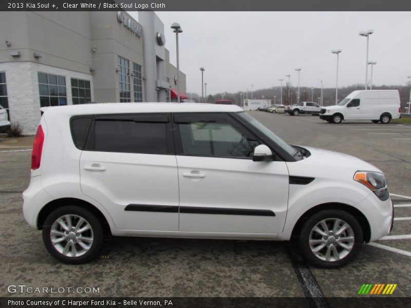 Clear White / Black Soul Logo Cloth 2013 Kia Soul +