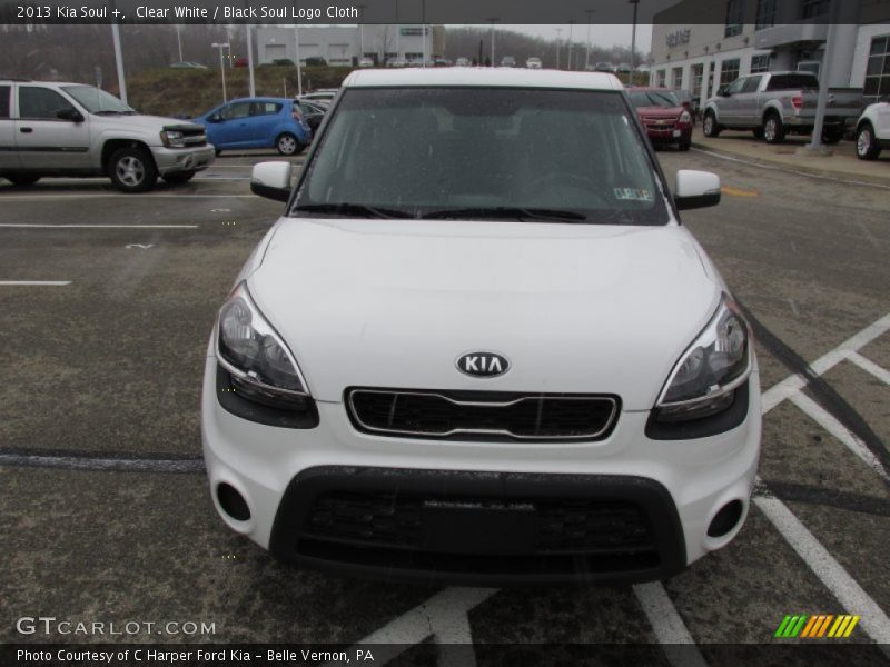 Clear White / Black Soul Logo Cloth 2013 Kia Soul +