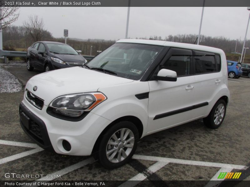 Clear White / Black Soul Logo Cloth 2013 Kia Soul +