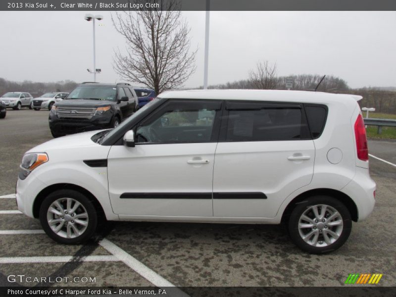 Clear White / Black Soul Logo Cloth 2013 Kia Soul +