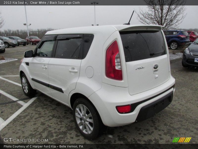 Clear White / Black Soul Logo Cloth 2013 Kia Soul +
