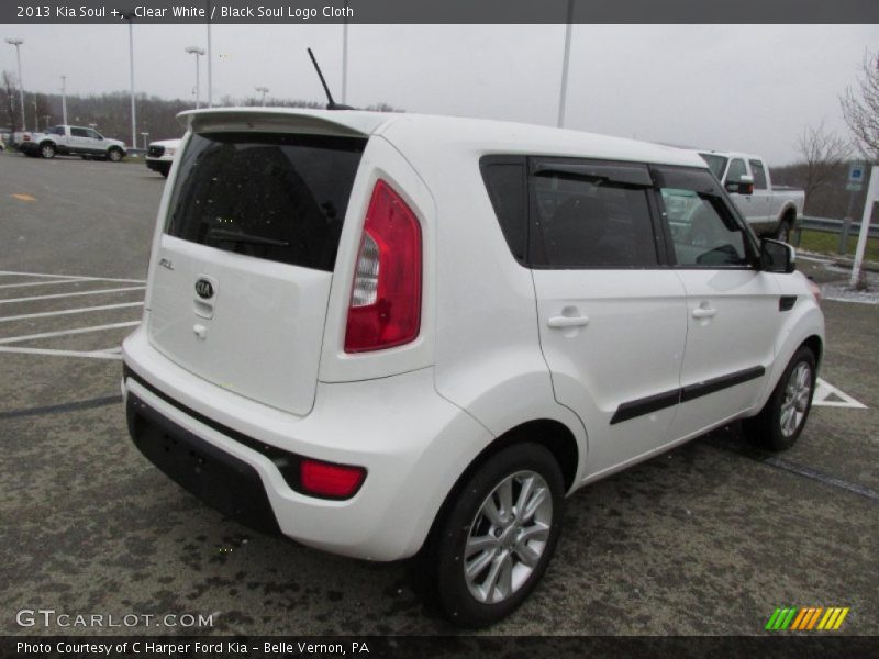 Clear White / Black Soul Logo Cloth 2013 Kia Soul +