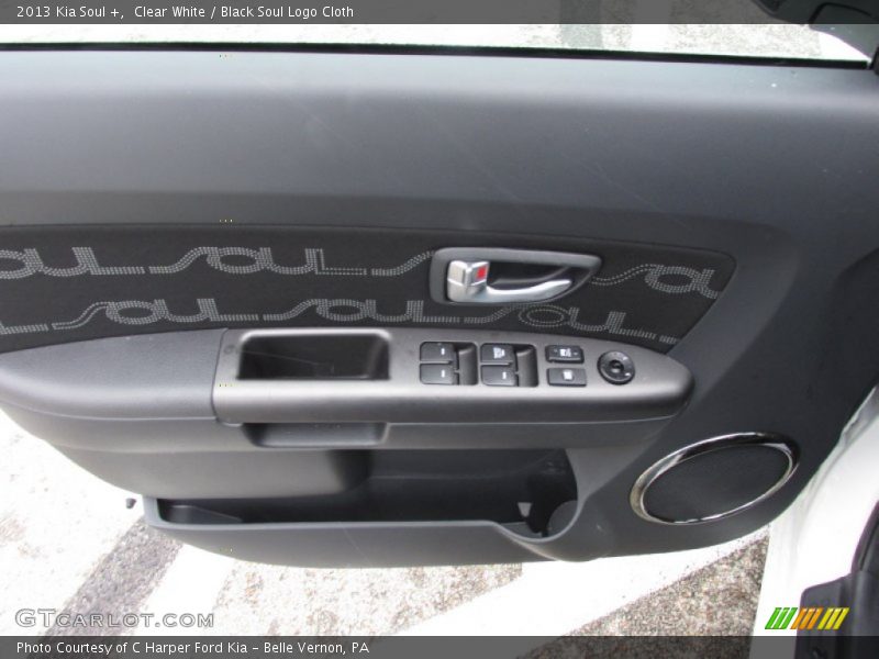 Clear White / Black Soul Logo Cloth 2013 Kia Soul +