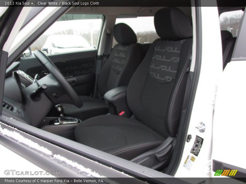 Clear White / Black Soul Logo Cloth 2013 Kia Soul +