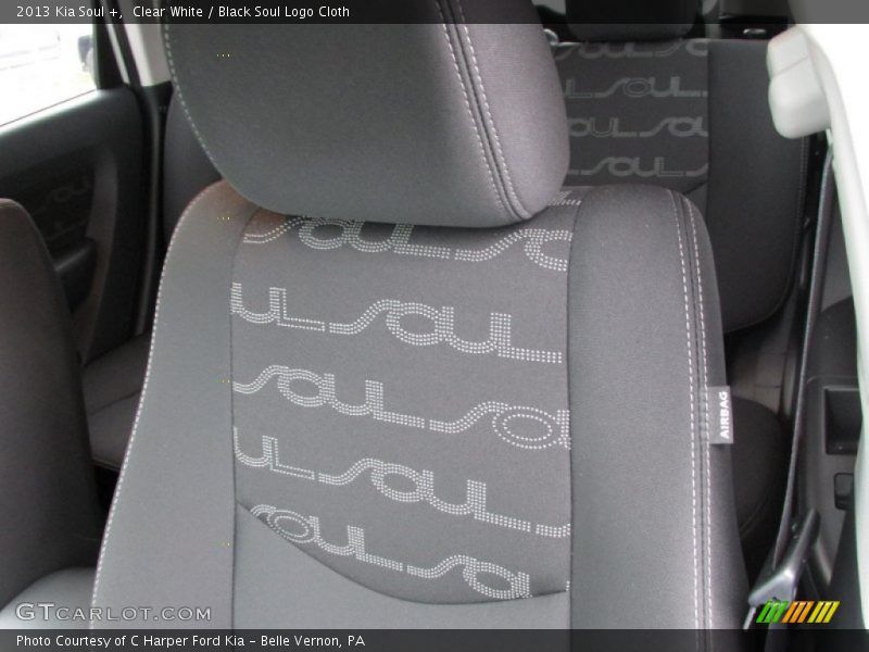 Clear White / Black Soul Logo Cloth 2013 Kia Soul +