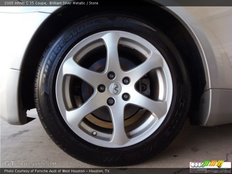 Brilliant Silver Metallic / Stone 2005 Infiniti G 35 Coupe