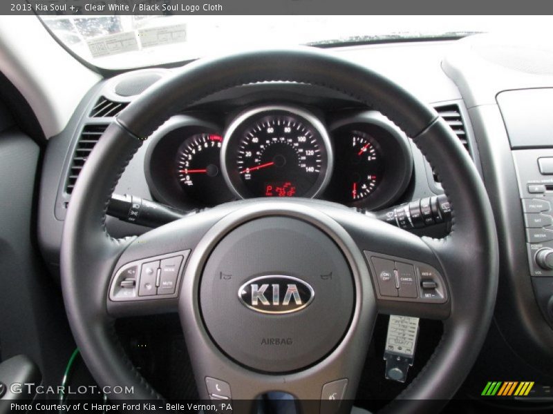 Clear White / Black Soul Logo Cloth 2013 Kia Soul +