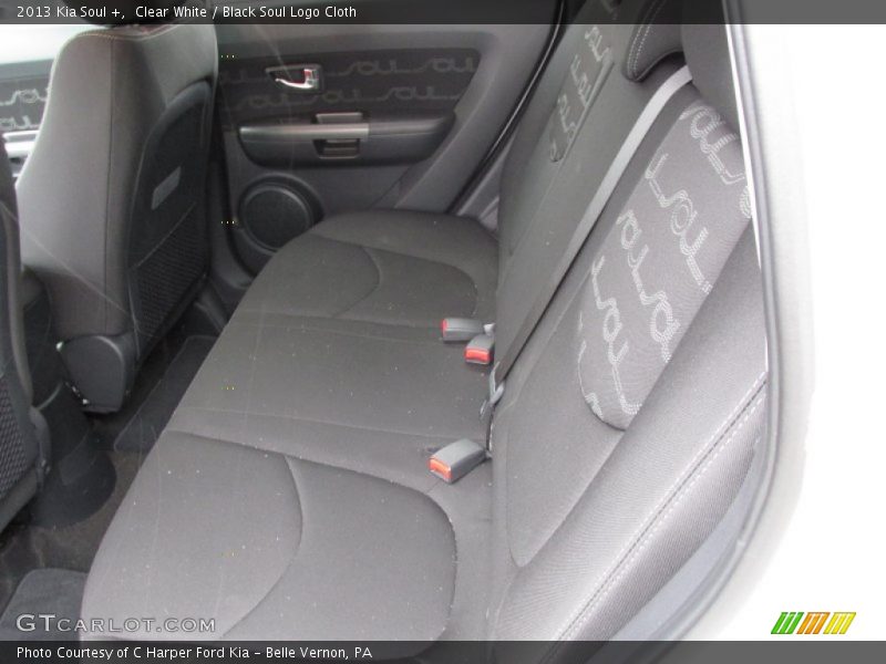 Clear White / Black Soul Logo Cloth 2013 Kia Soul +