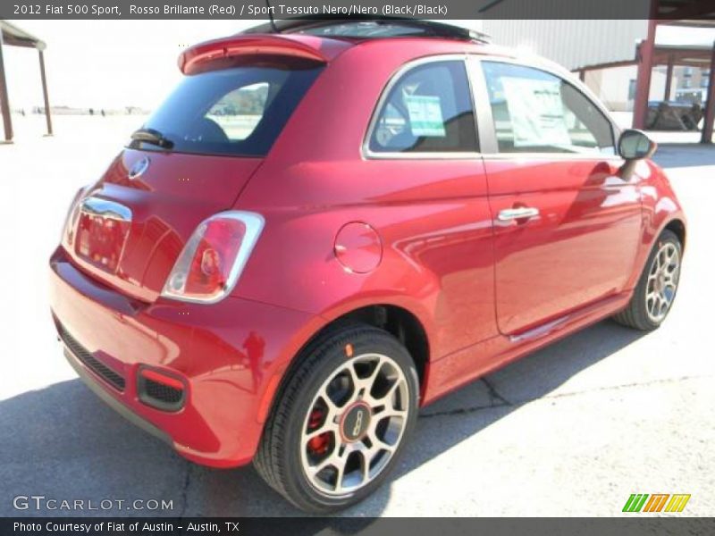 Rosso Brillante (Red) / Sport Tessuto Nero/Nero (Black/Black) 2012 Fiat 500 Sport