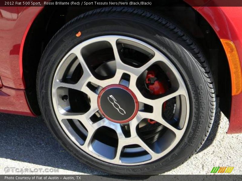 Rosso Brillante (Red) / Sport Tessuto Nero/Nero (Black/Black) 2012 Fiat 500 Sport