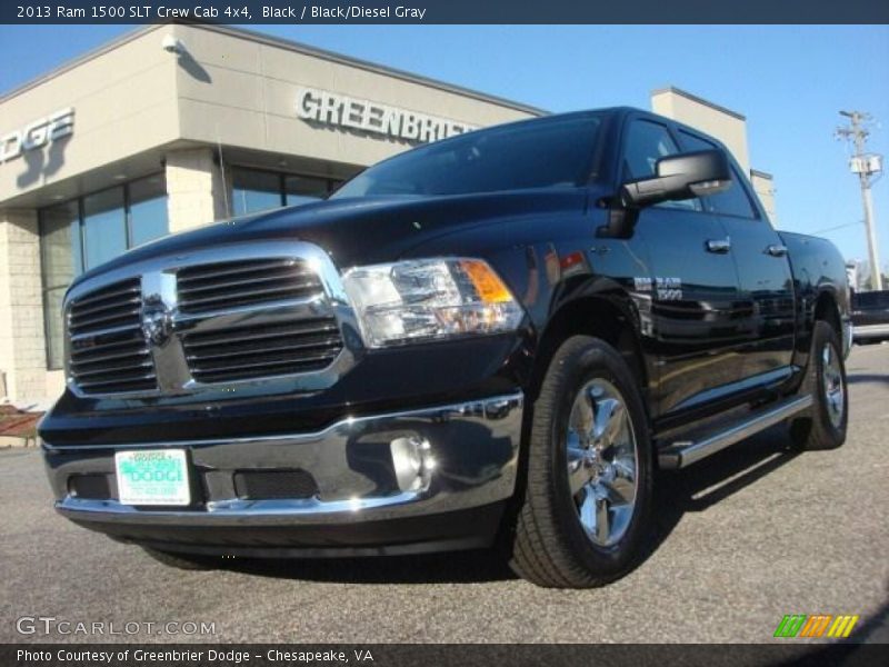 Black / Black/Diesel Gray 2013 Ram 1500 SLT Crew Cab 4x4